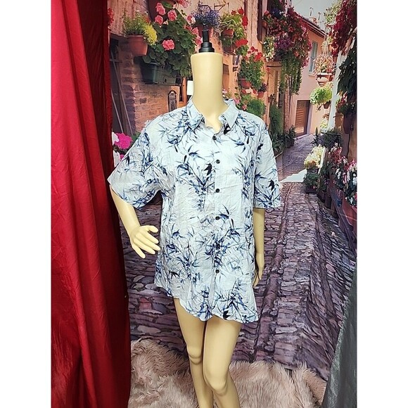 Jogal NWT Men’s Casual Flower Hawaiian Shirt Button Down Short Sleeve SZ L - Picture 1 of 9
